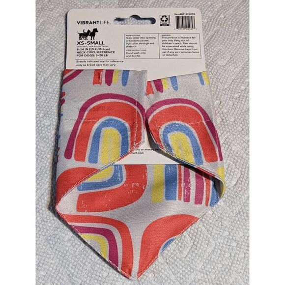 VIBRANT LIFE Dog Bandana, Rainbow, XS/S - Picture 3 of 5